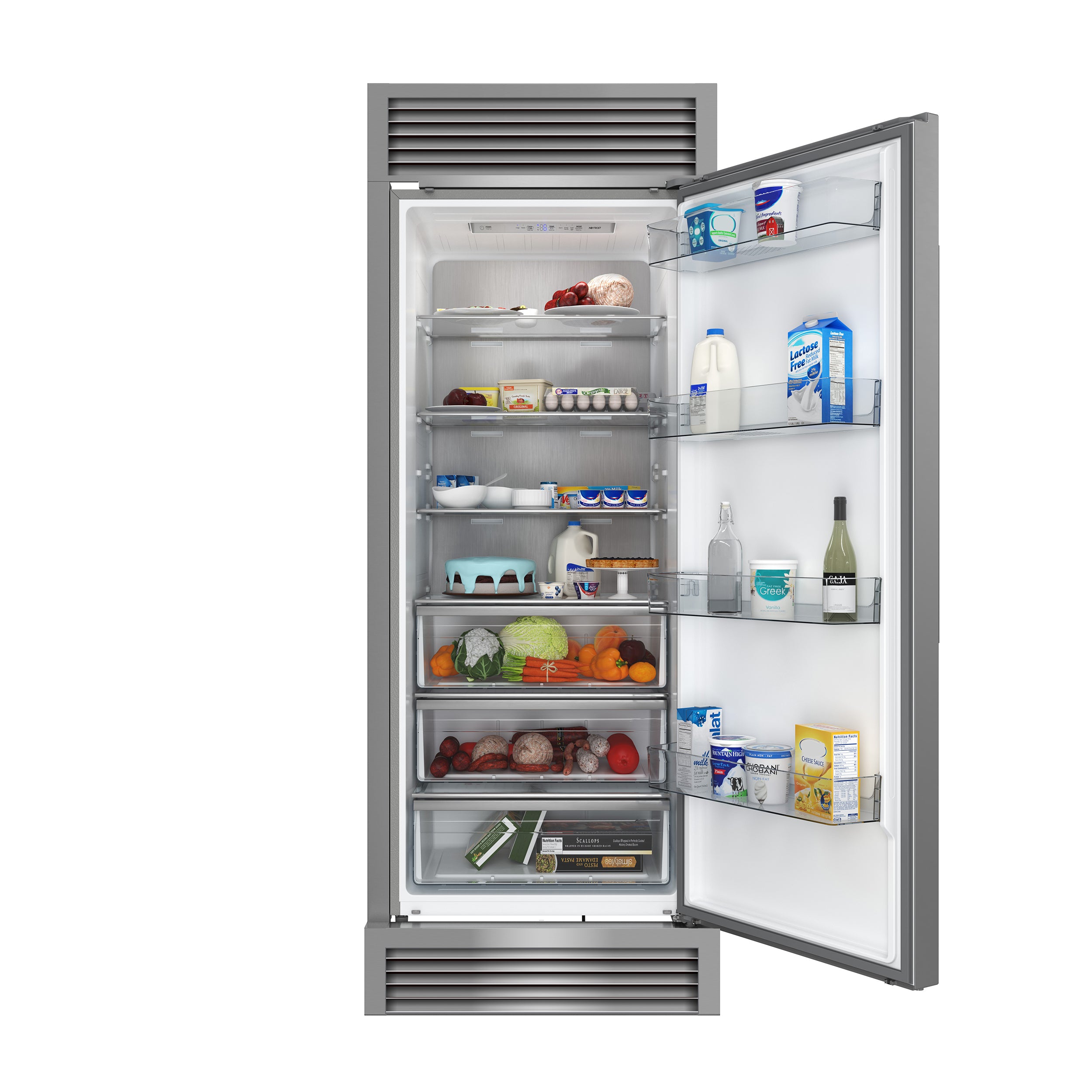 Forno Maderno 28-Inch Built-In Convertible Refrigerator, 13.6 cu.ft, Right Swing, Decorative Grill, ENERGY STAR Certified