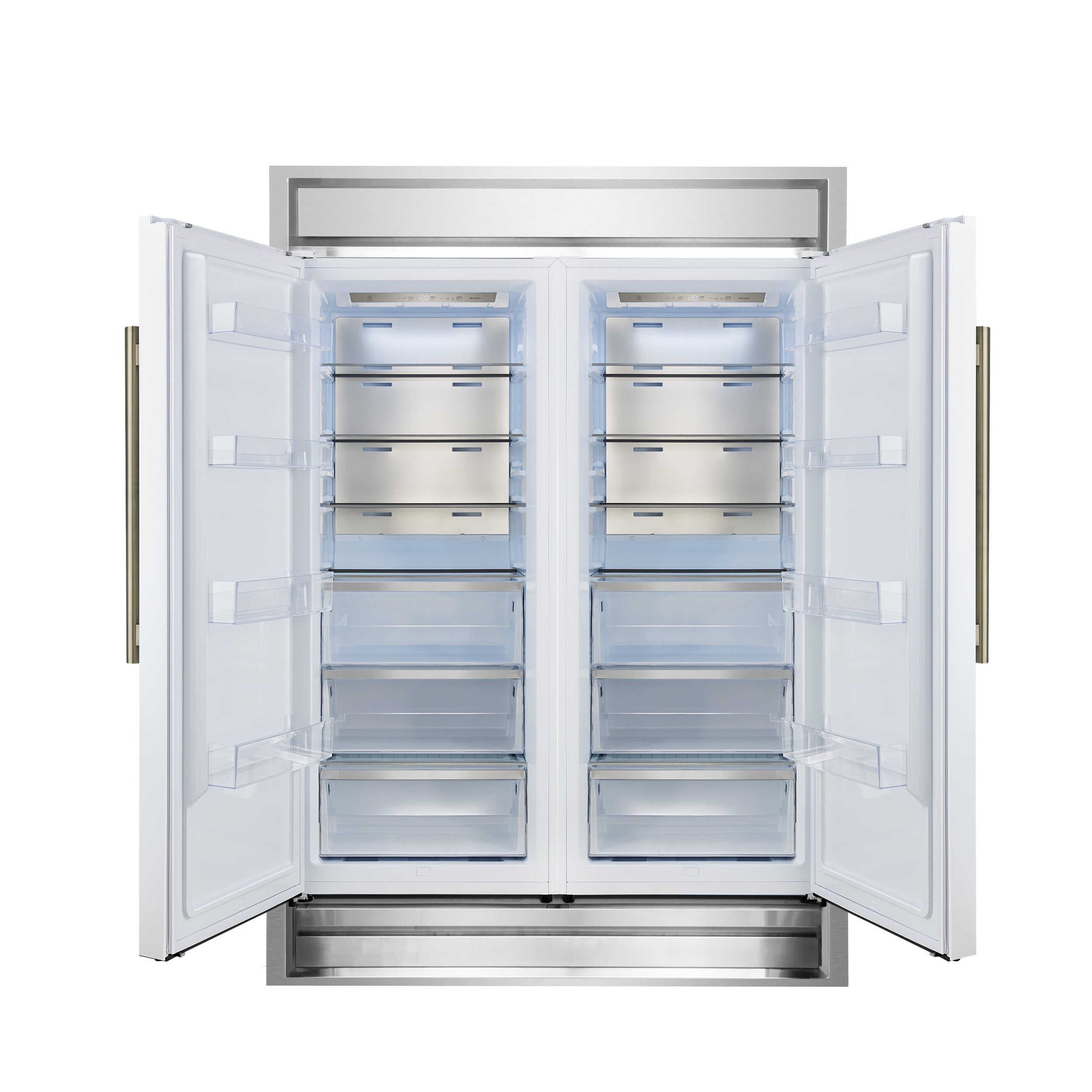 Forno Maderno 2-28-Inch Wide Convertible Refrigerator/Freezer in White, Decorative Trim, 27.2 cu.ft, 84-Inch High, ENERGY STAR Certified
