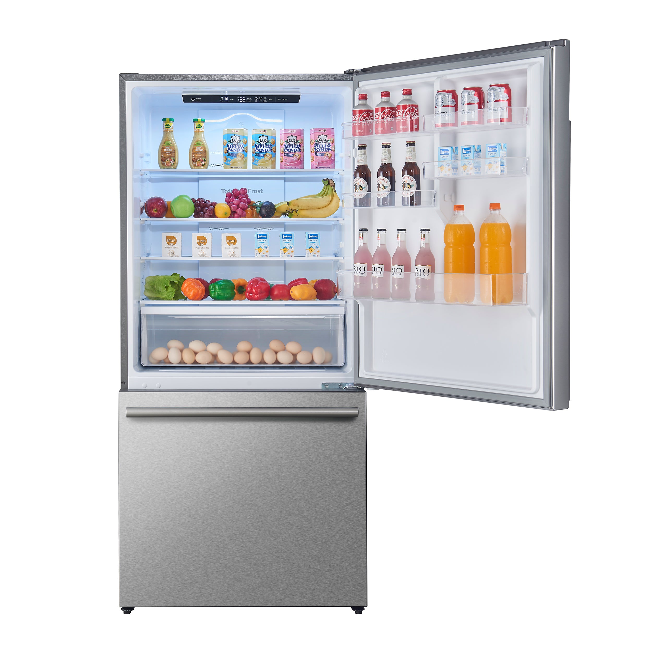 Forno Milano 2-Piece 62-Inch Freestanding Dual Bottom Freezer Refrigerator, Stainless Steel – 34.4 cu.ft, Touch Control, Ice Maker