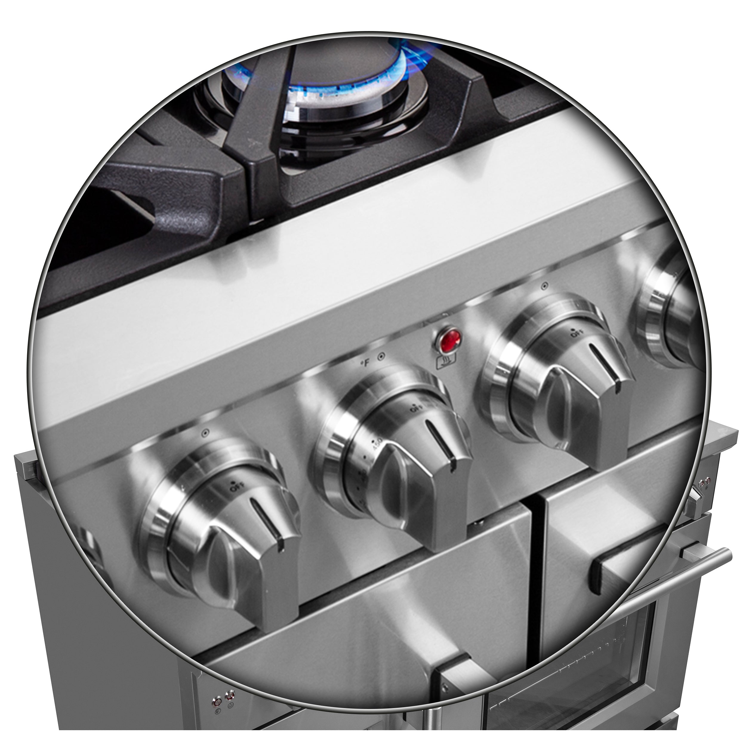 Forno Massimo 48-Inch Freestanding French Door Gas Range, 8 Burners, Convection Oven, Energy Efficient