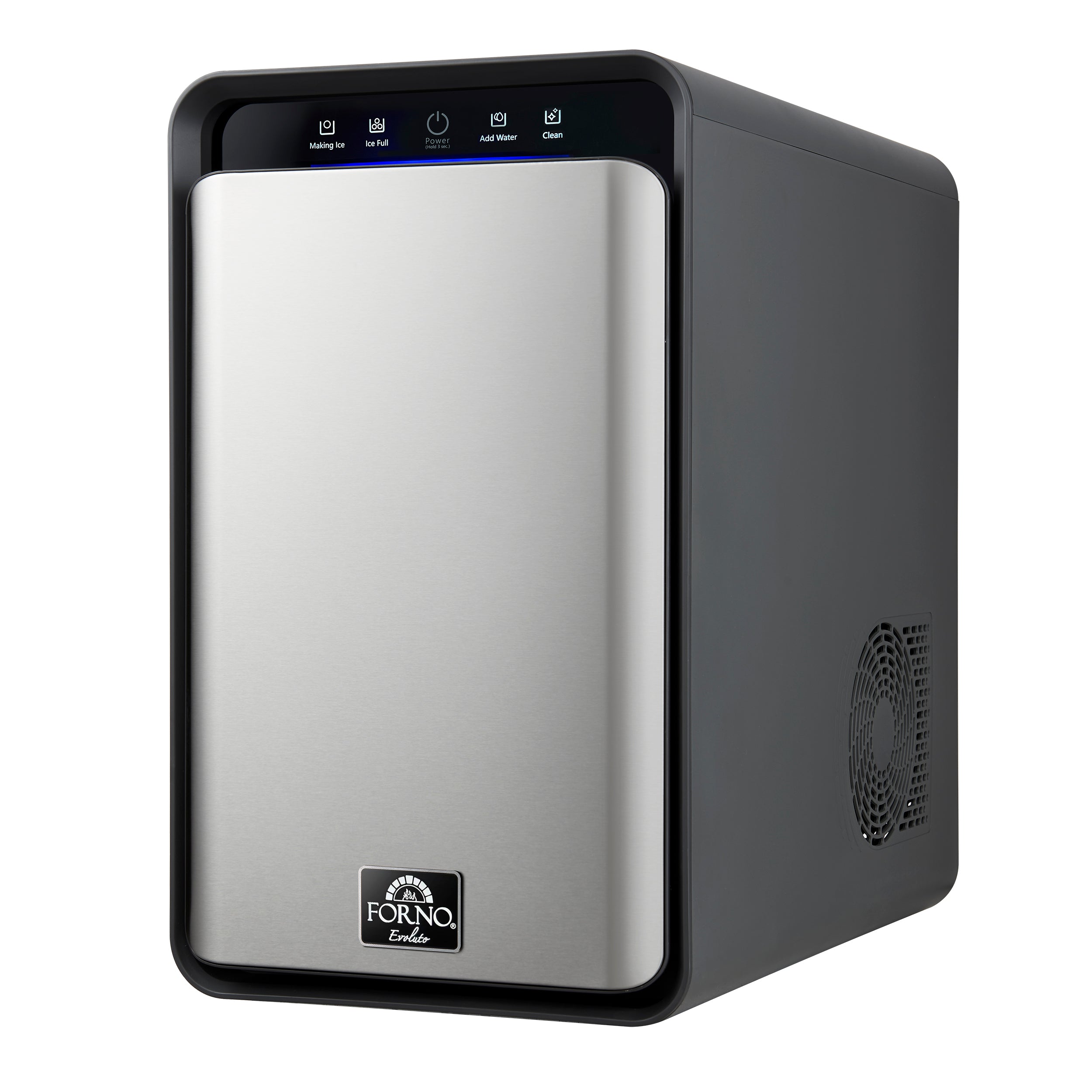 Sferico 11-in Ice Maker, Silver, 32 clear 2-in slow-melting spheres daily, stores more than 10 balls