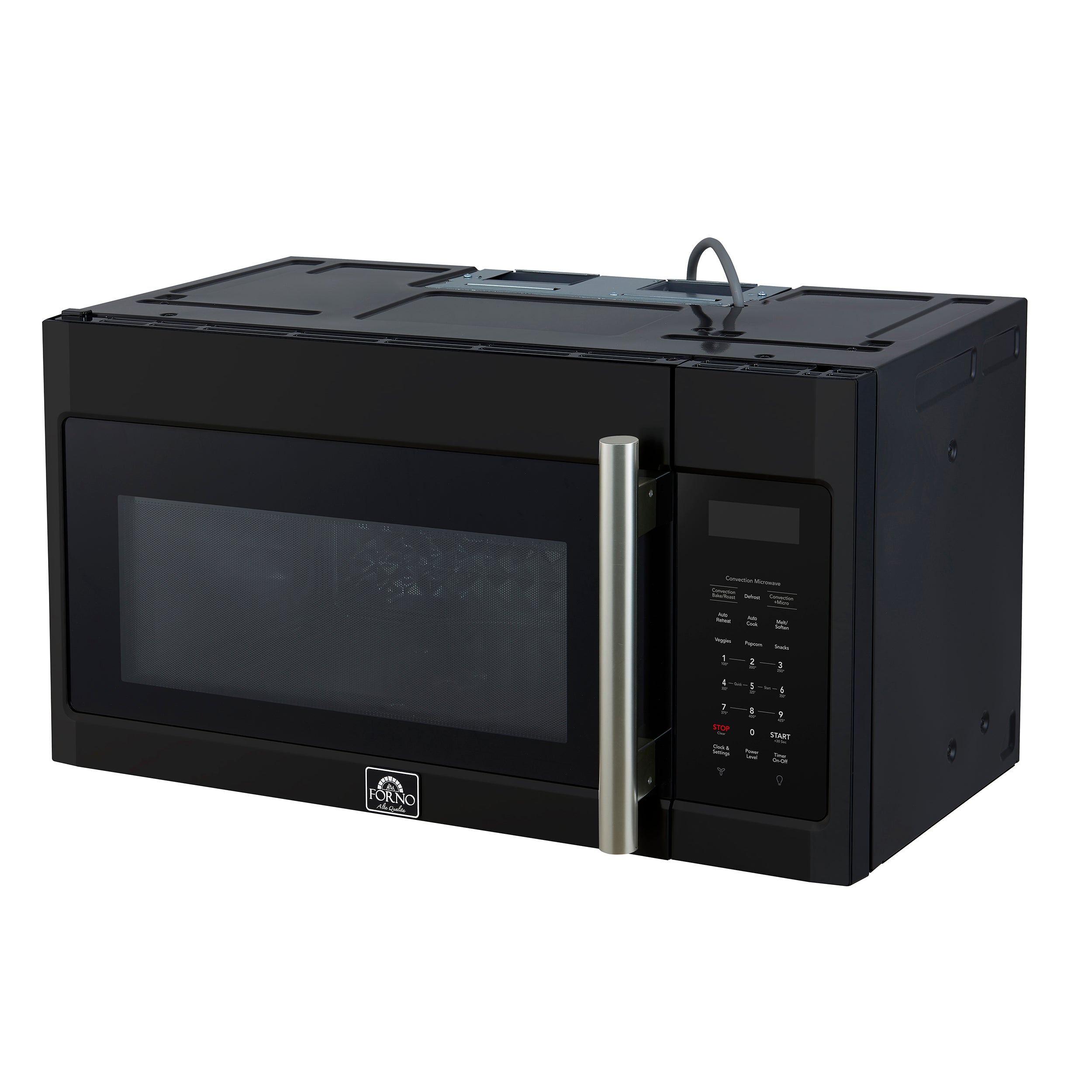 Forno Fornace 30-Inch Over the Range Convection Microwave, Black – 1.5 cu.ft, 300 CFM Vent, Touch Control, LED Light