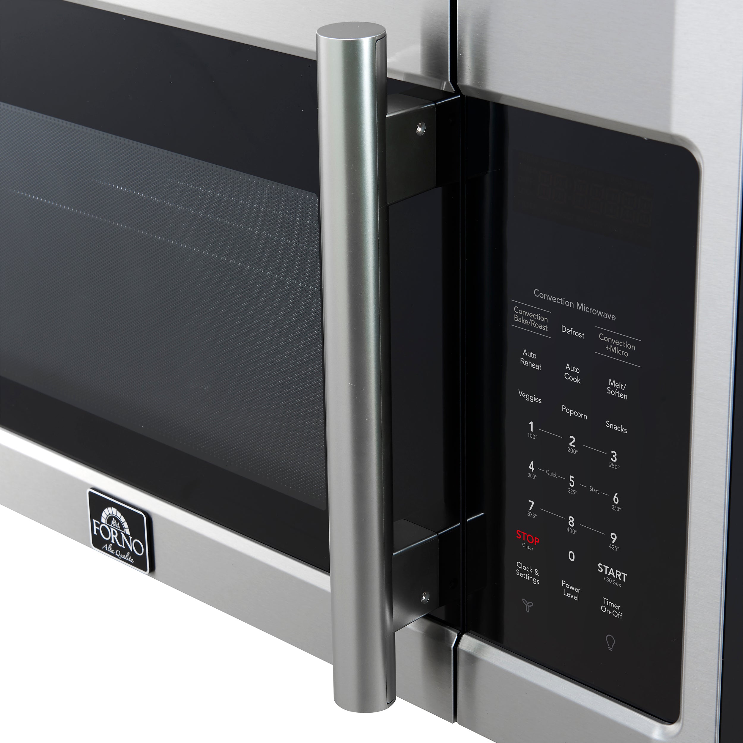 Forno Fornace 30-Inch Over the Range Convection Microwave, Stainless Steel – 1.5 cu.ft, 300 CFM Vent, Touch Control, LED Light