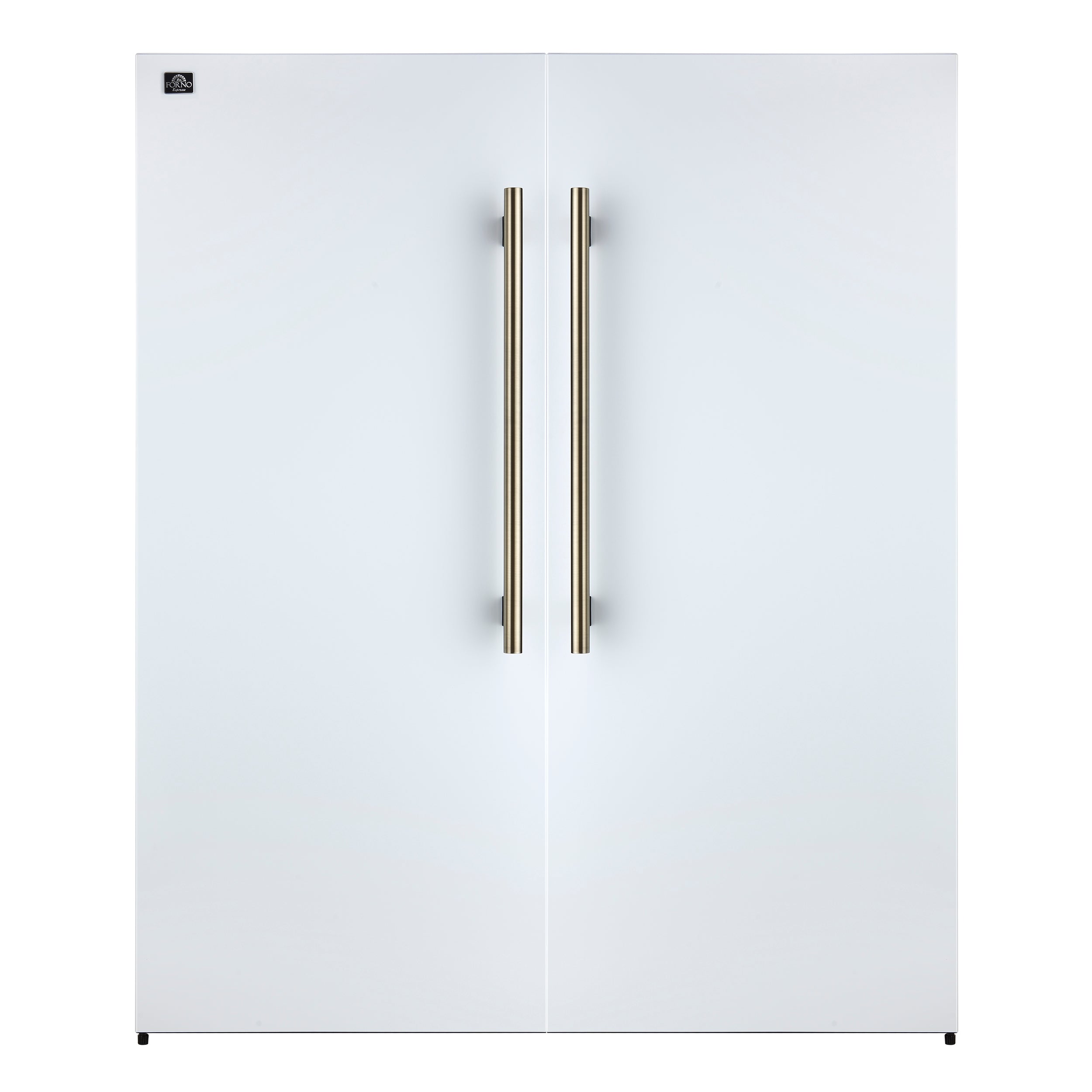 Forno Maderno 2-28-Inch Wide Convertible Refrigerator/Freezer in White, Decorative Trim, 27.2 cu.ft, 84-Inch High, ENERGY STAR Certified