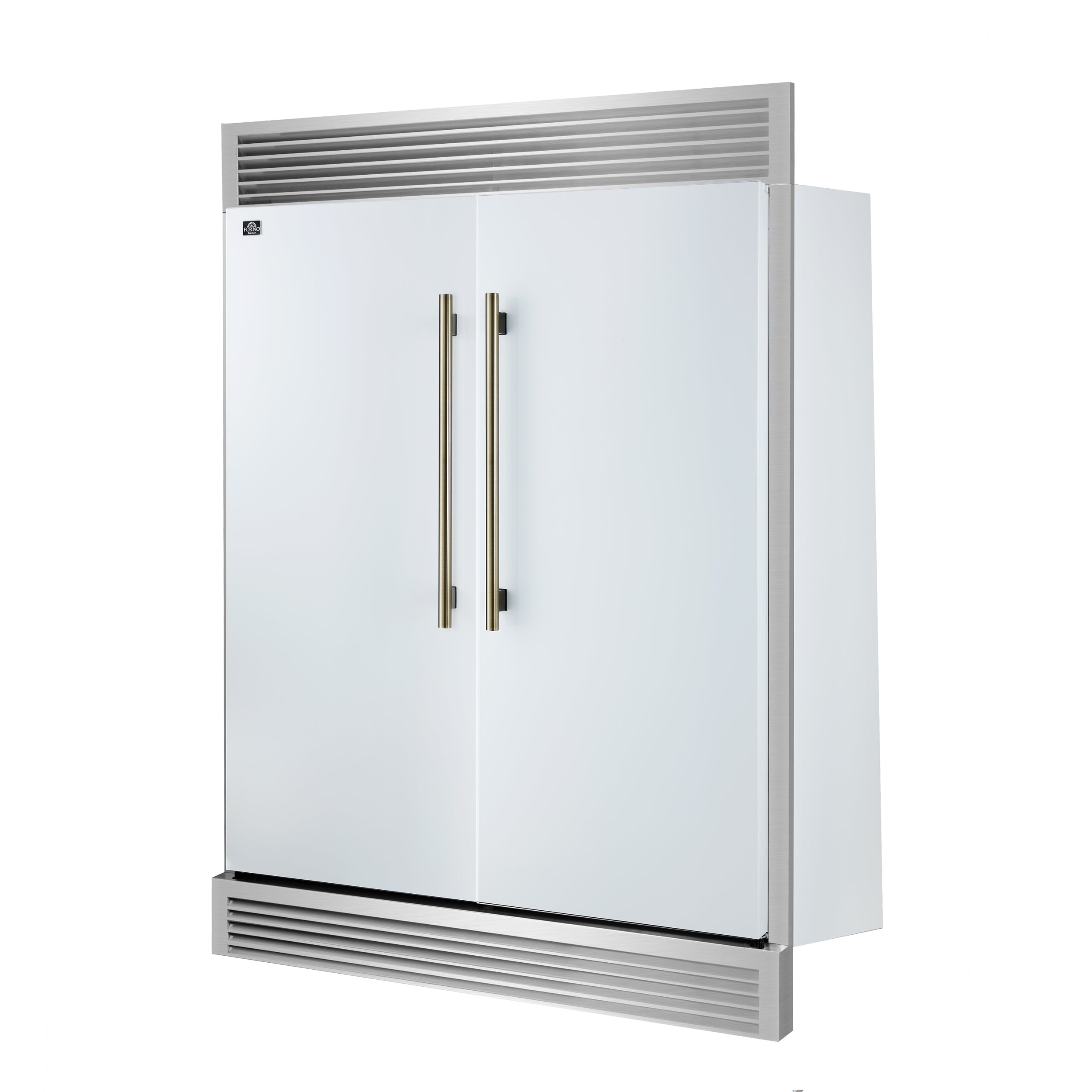 Forno Maderno 2-28-Inch Wide Convertible Refrigerator/Freezer in White, Decorative Trim, 27.2 cu.ft, 84-Inch High, ENERGY STAR Certified