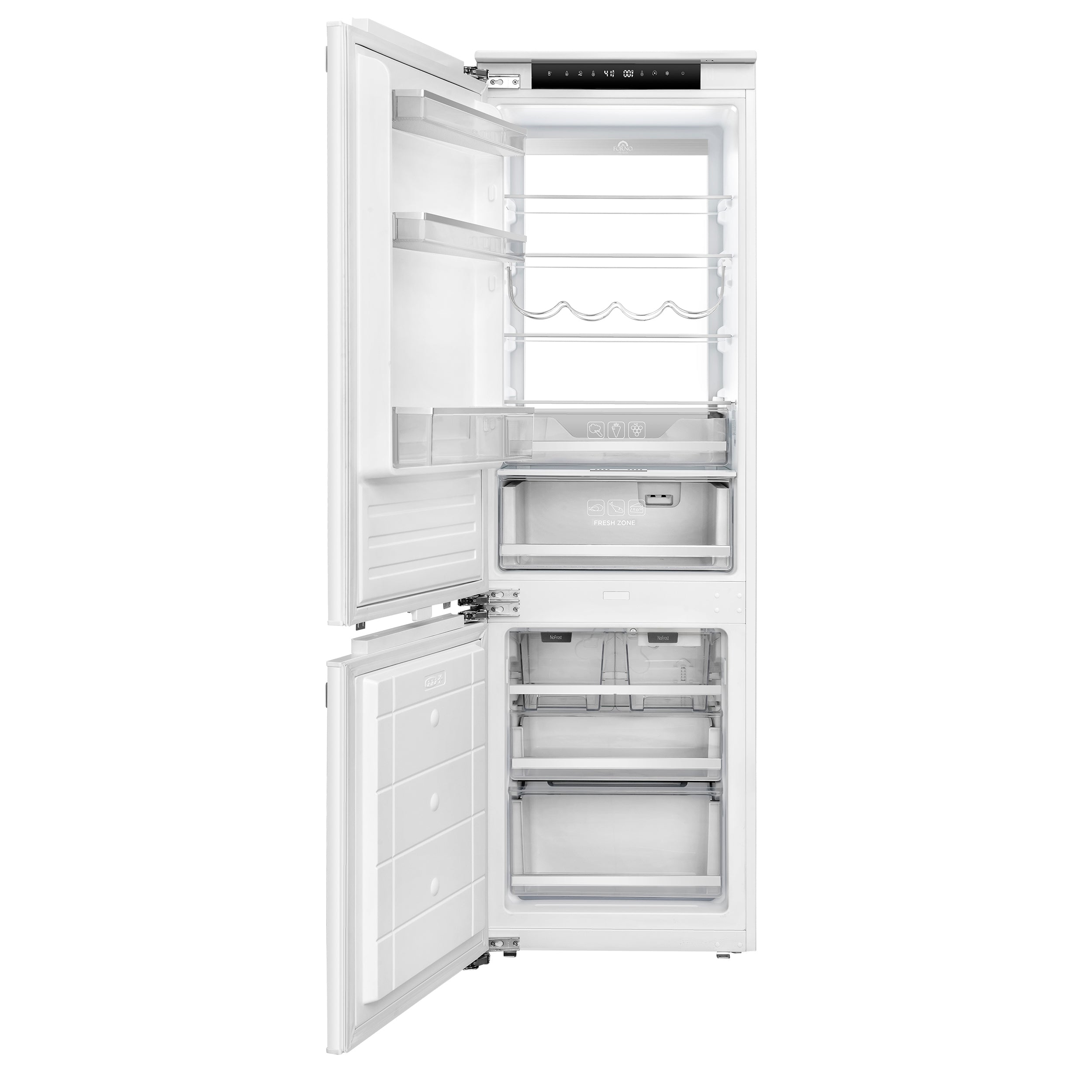 Forno Rivestito 22 Inch Panel Ready Bottom Freezer Refrigerator, 8.3 cu. ft., Ice Maker, Total No Frost, Fast Cool & Fast Freeze