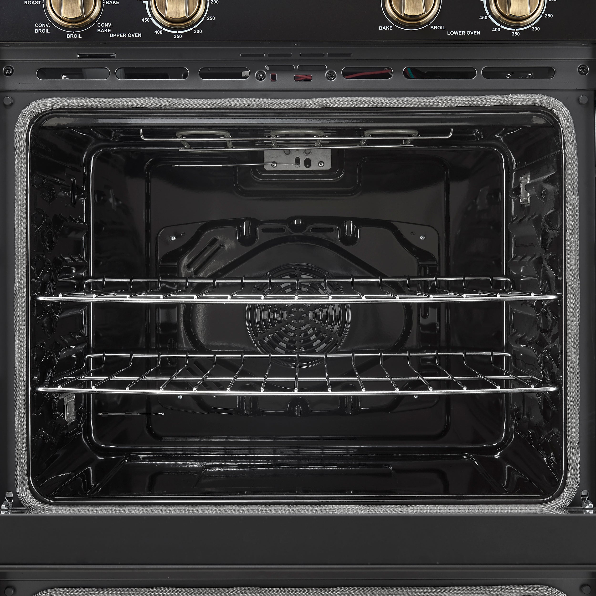 Forno Vomero 30-Inch Double Wall Oven, Black, 10 cu.ft Total Capacity, 7100W Convection, Mechanical Controls, Manuel Steam Clean