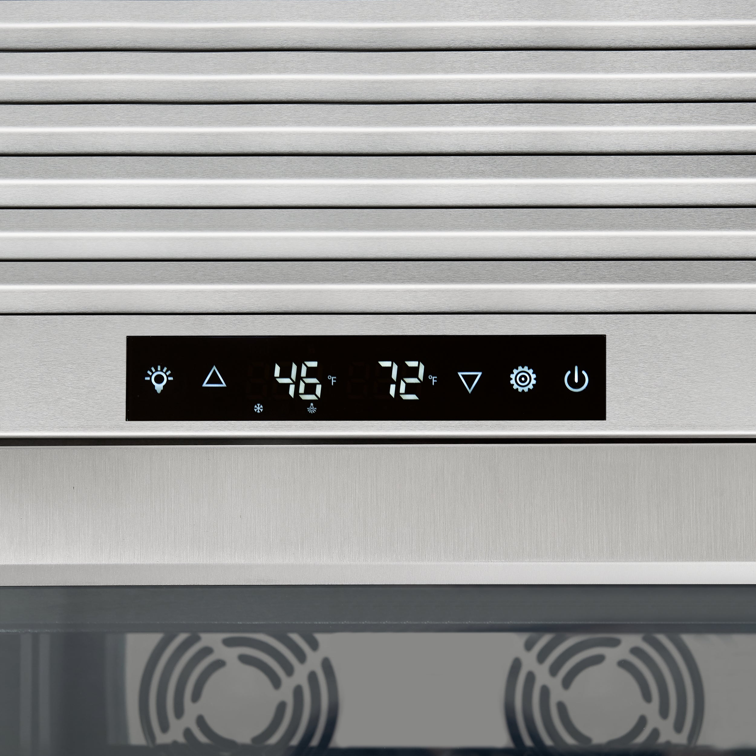 FORNO Abruzzo 48-Inch Dual Zone Wine Cellar, 102 Bottles, 24 cu. ft., Clear Acrylic Holders & Stainless Trim Shelves