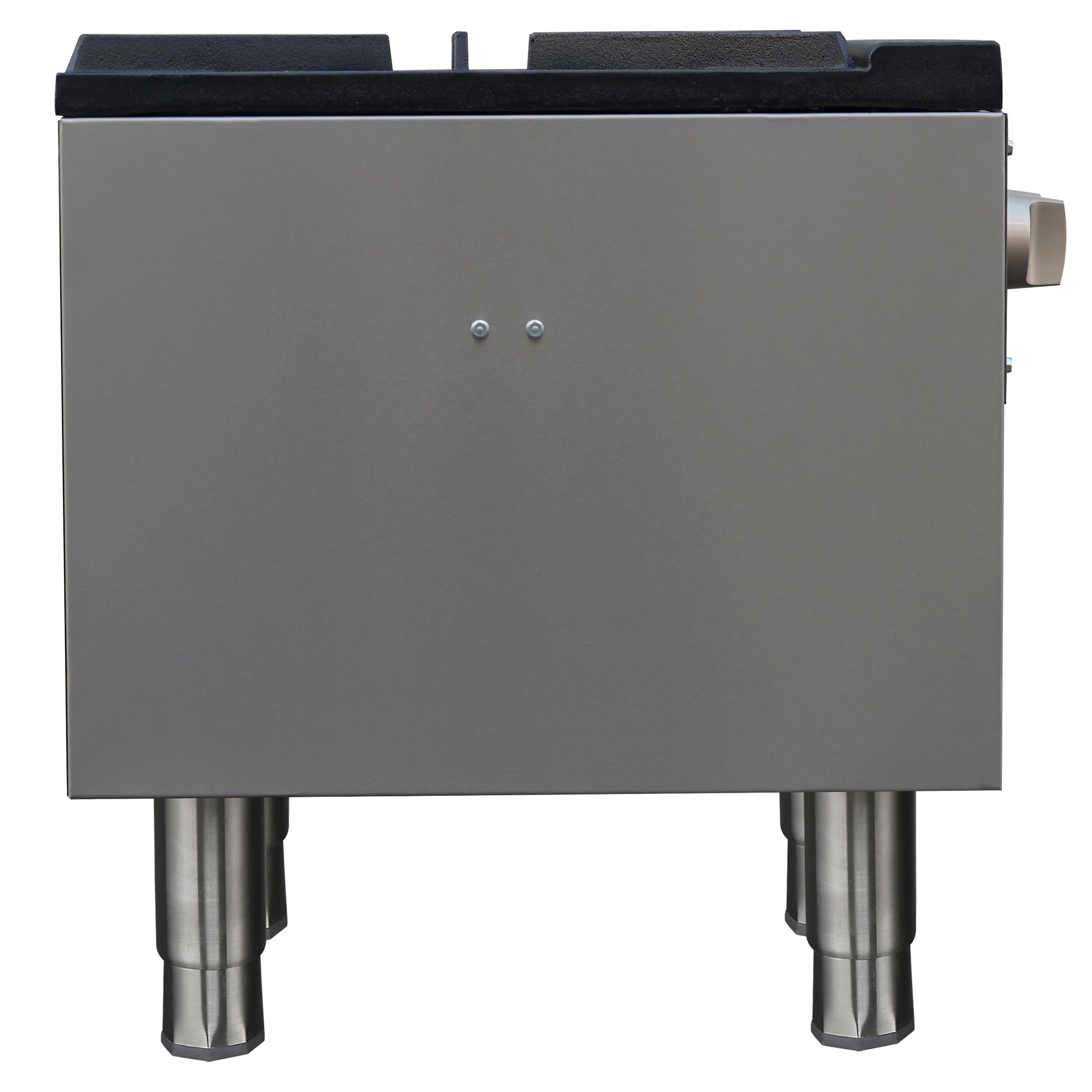 Forno Commerciale gas stock pot range, 1 powerful 3-ring burner, 80,000 BTU, durable stainless steel, heavy-duty cast iron grate