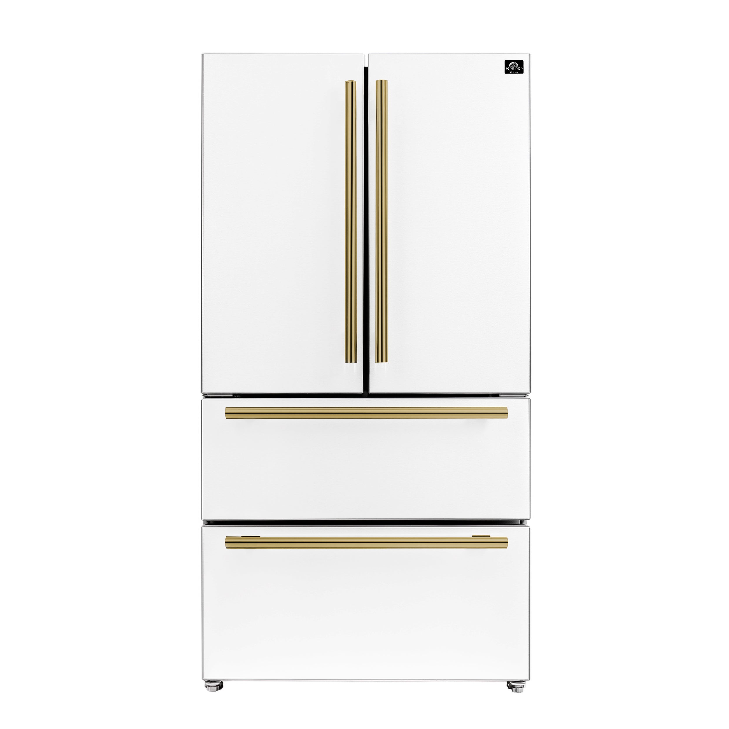 Forno Moena Espresso 36-Inch White French Door Refrigerator, 19.2 Cu. Ft., Frost-Free, Automatic Ice Maker, ENERGY STAR Certified