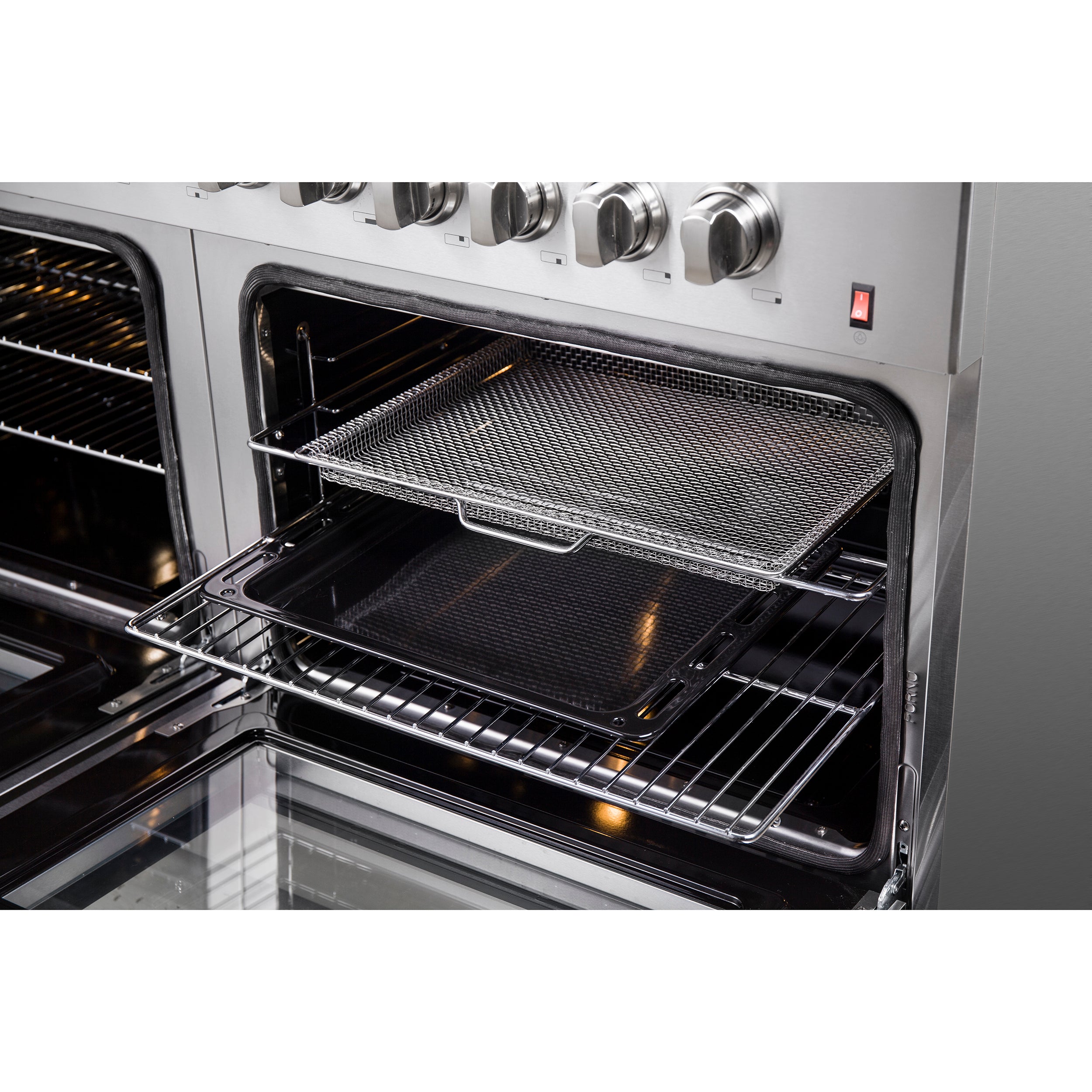 Forno Galiano 60-Inch Freestanding Dual Fuel Range, 10 Burners, Double Convection Ovens