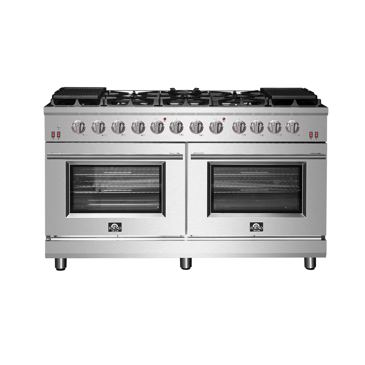 Forno Massimo 60-Inch Freestanding Gas Range, 10 Burners, True Convect