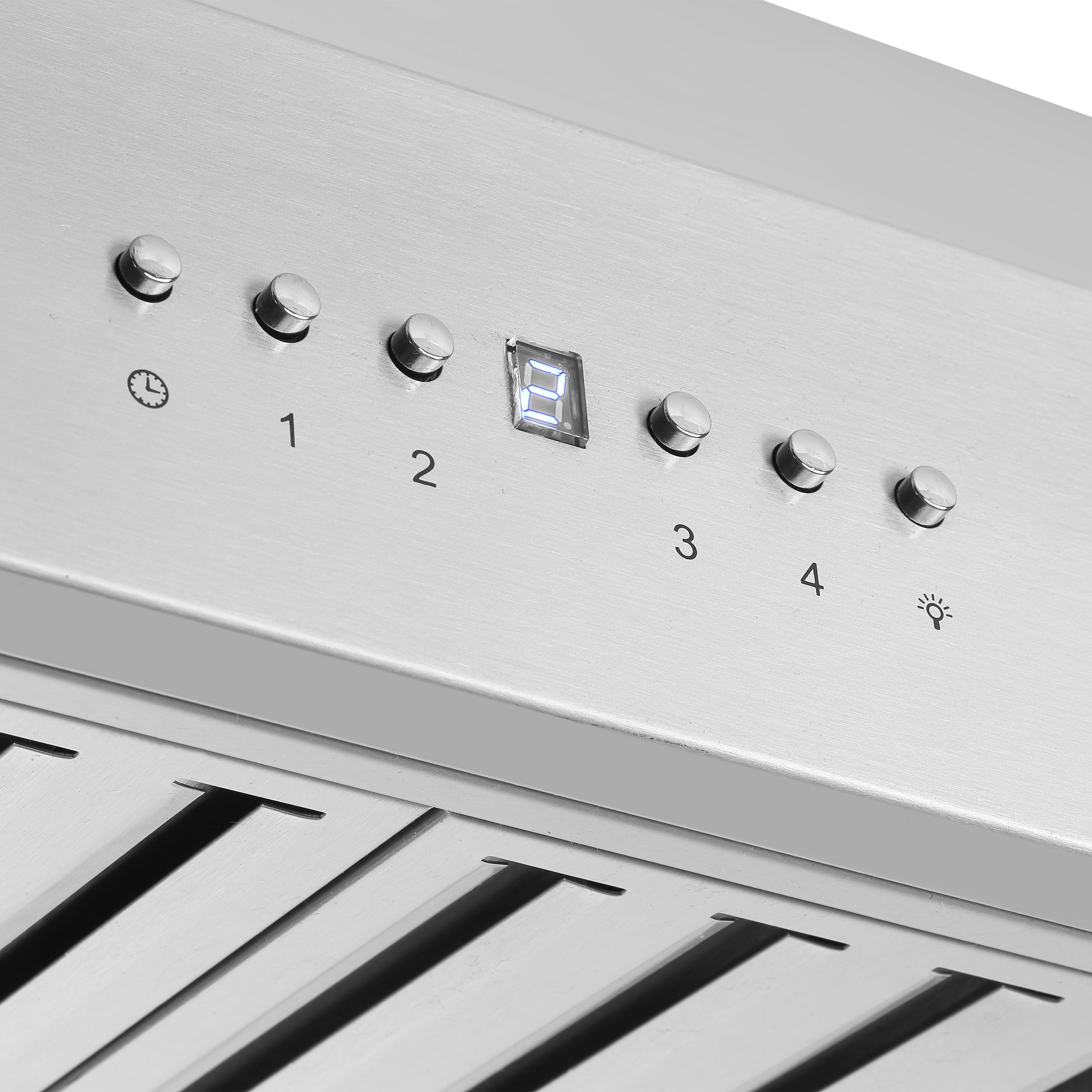 Forno Coppito 60-Inch Island Range Hood, Stainless Steel, LED Lighting, Adjustable Fan Speeds