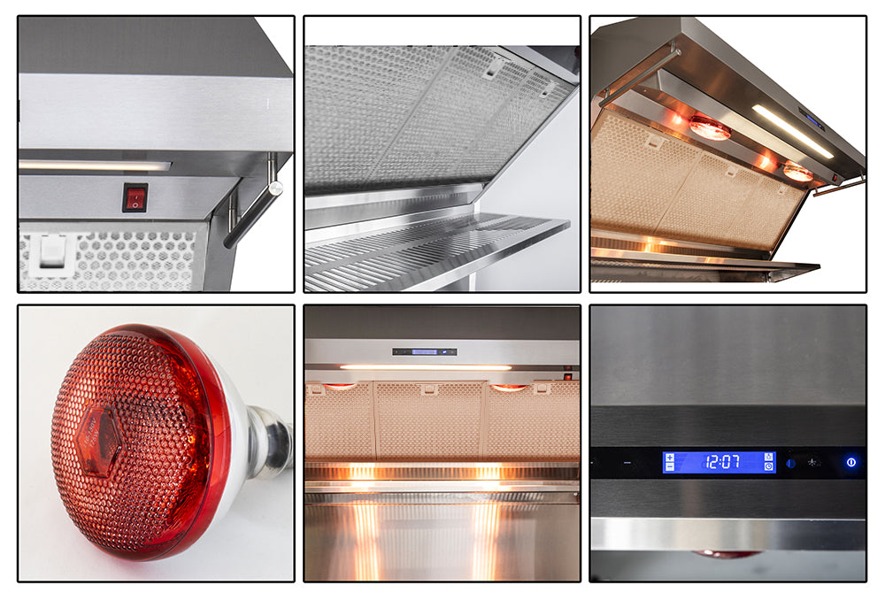 Forno Savona 36-Inch Wall Mount Range Hood, Hybrid Filters, Backsplash Included