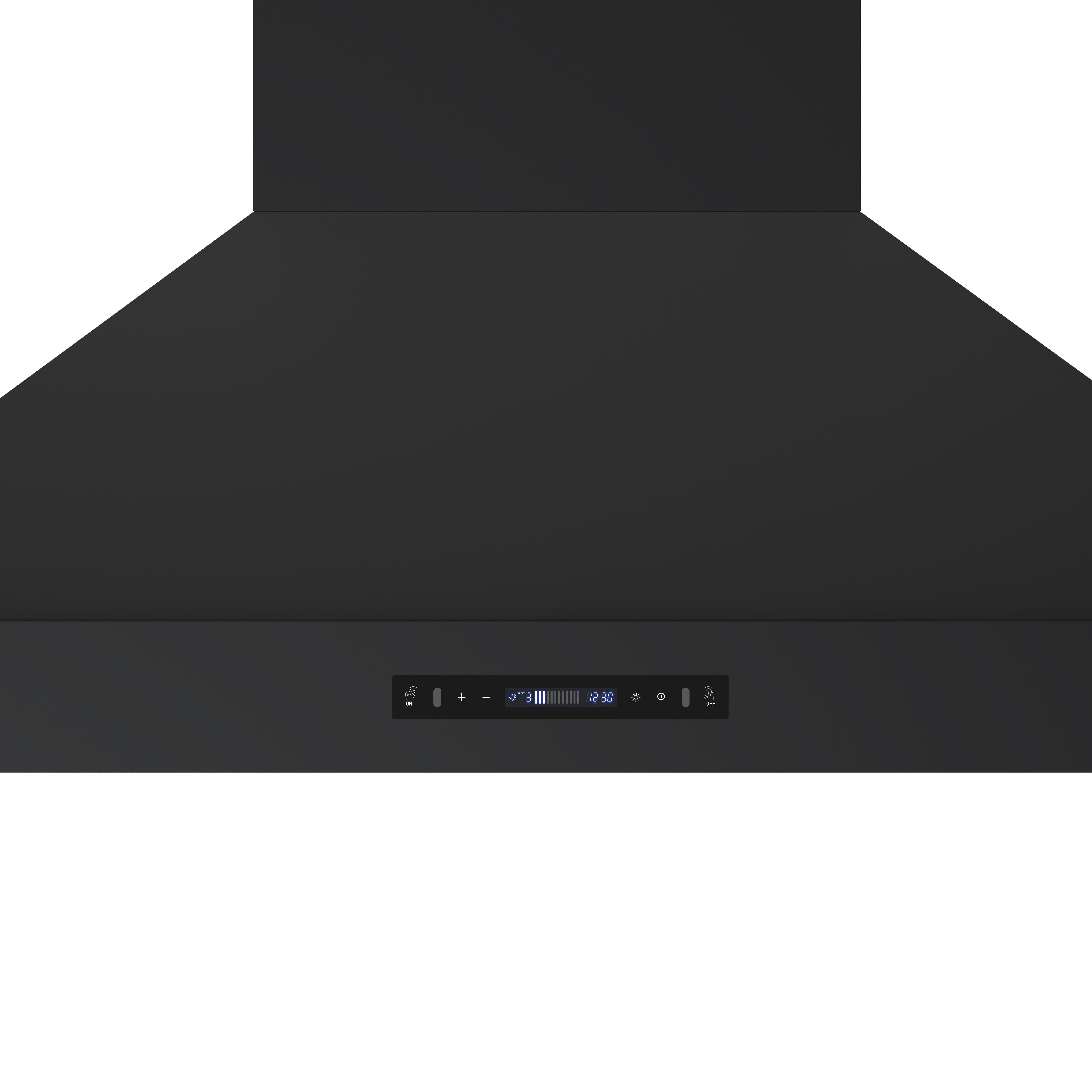 Forno Venezia 48 Inch Wall-Mounted Range Hood in Black with Antique Brass Accessories, Touch Controls and Baffle Filters