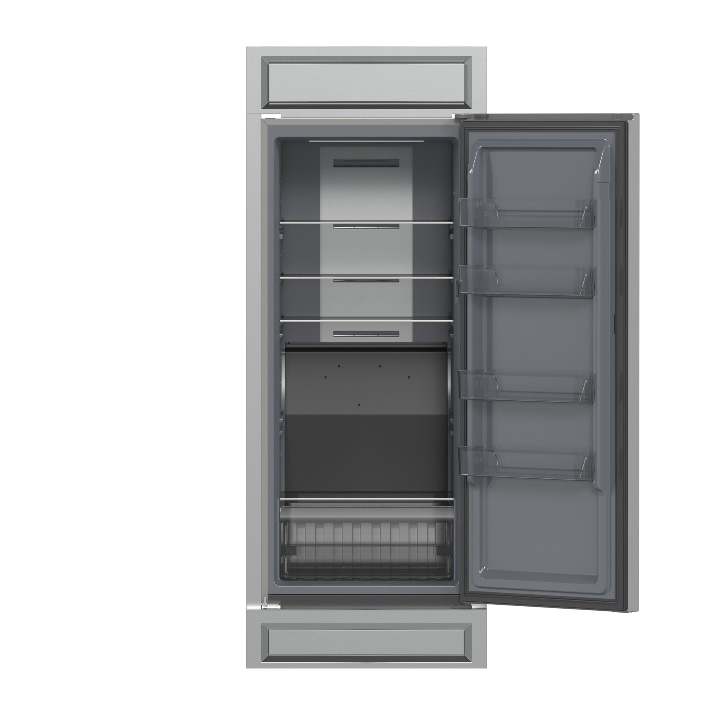 Forno Fortezza 32 Inch Right-Swing Convertible Refrigerator/Freezer with Trim Kit, Stainless Steel, Total No Frost