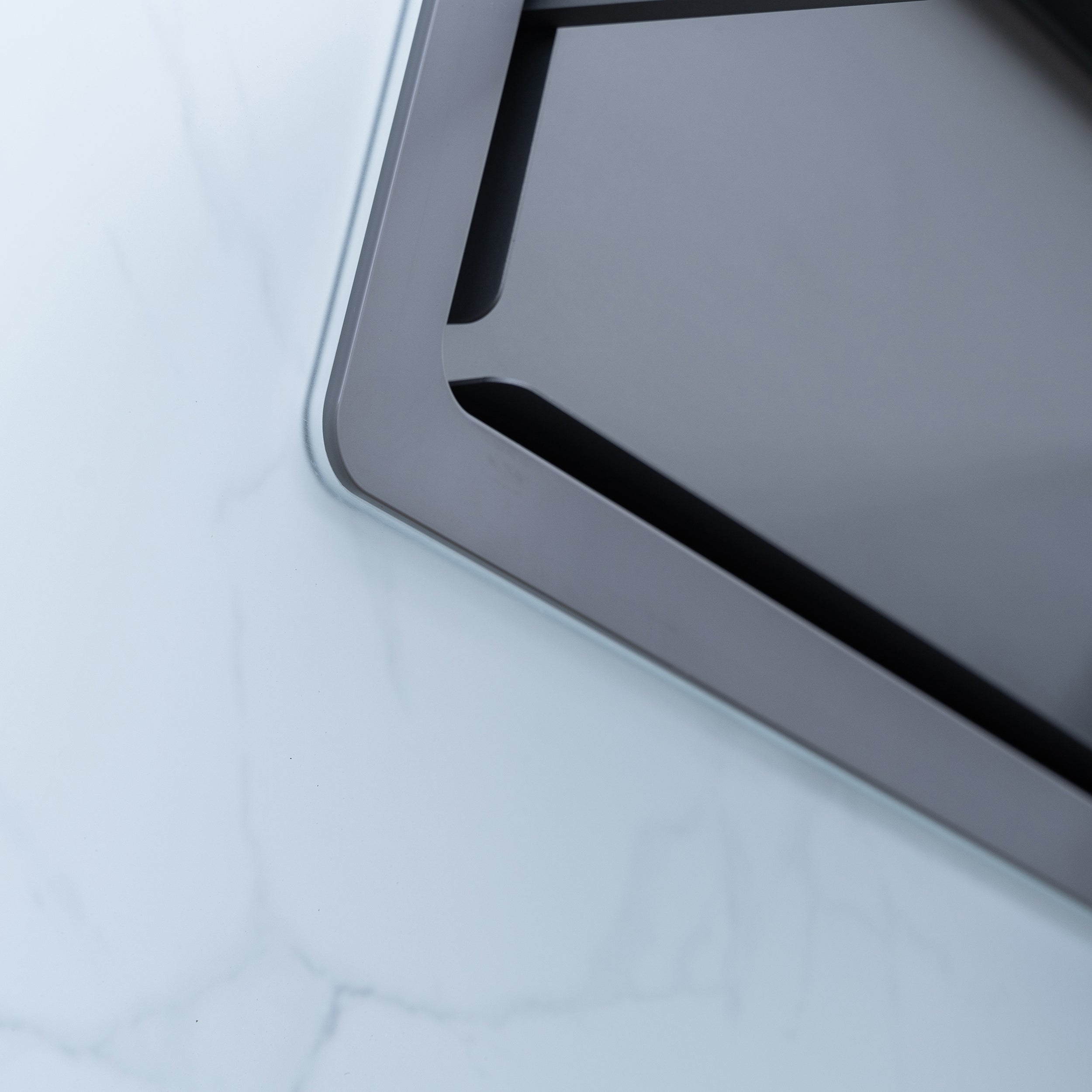 Cinetico Smart Dining Table in White, 5.3 cu.ft fridge and freezer with Bluetooth control