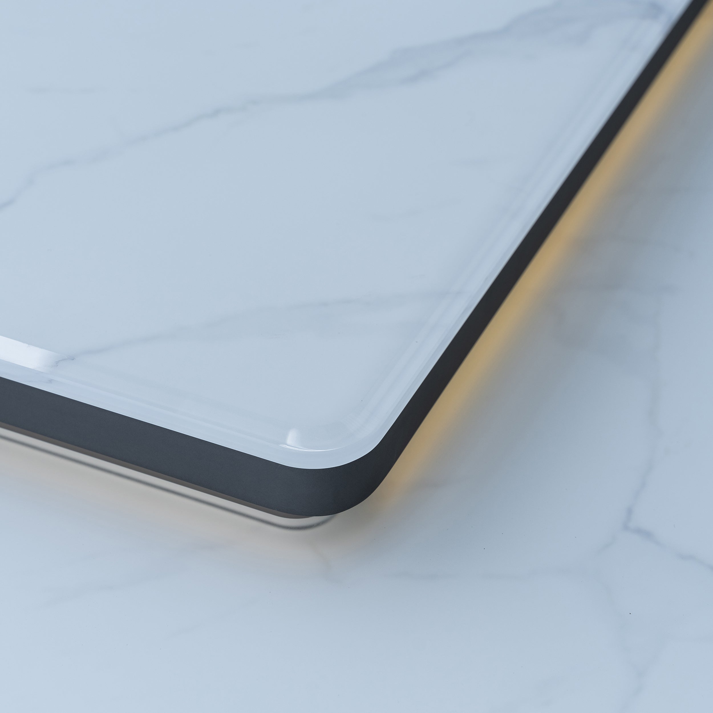 Cinetico Smart Dining Table in White, 5.3 cu.ft fridge and freezer with Bluetooth control