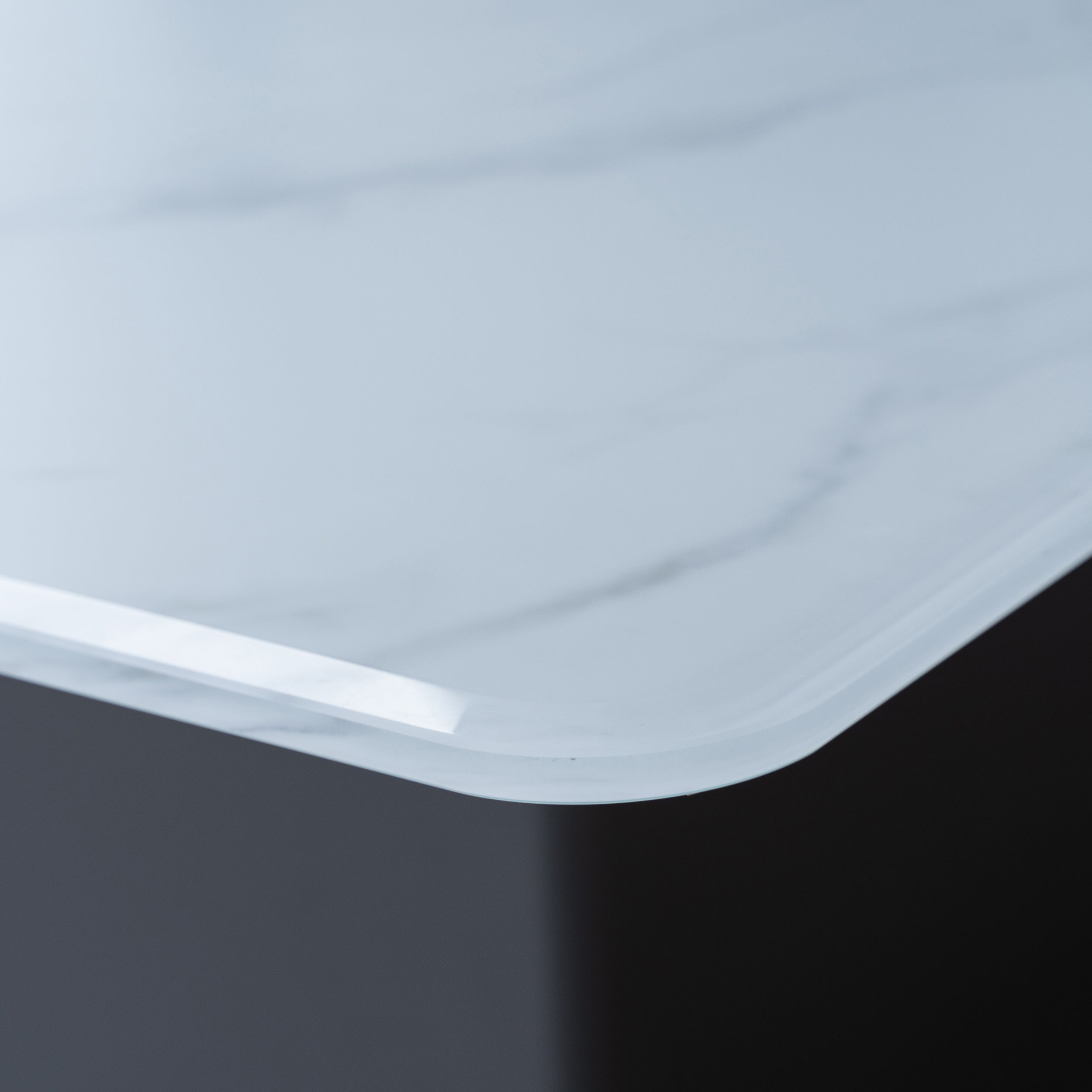 Cinetico Smart Dining Table in White, 5.3 cu.ft fridge and freezer with Bluetooth control