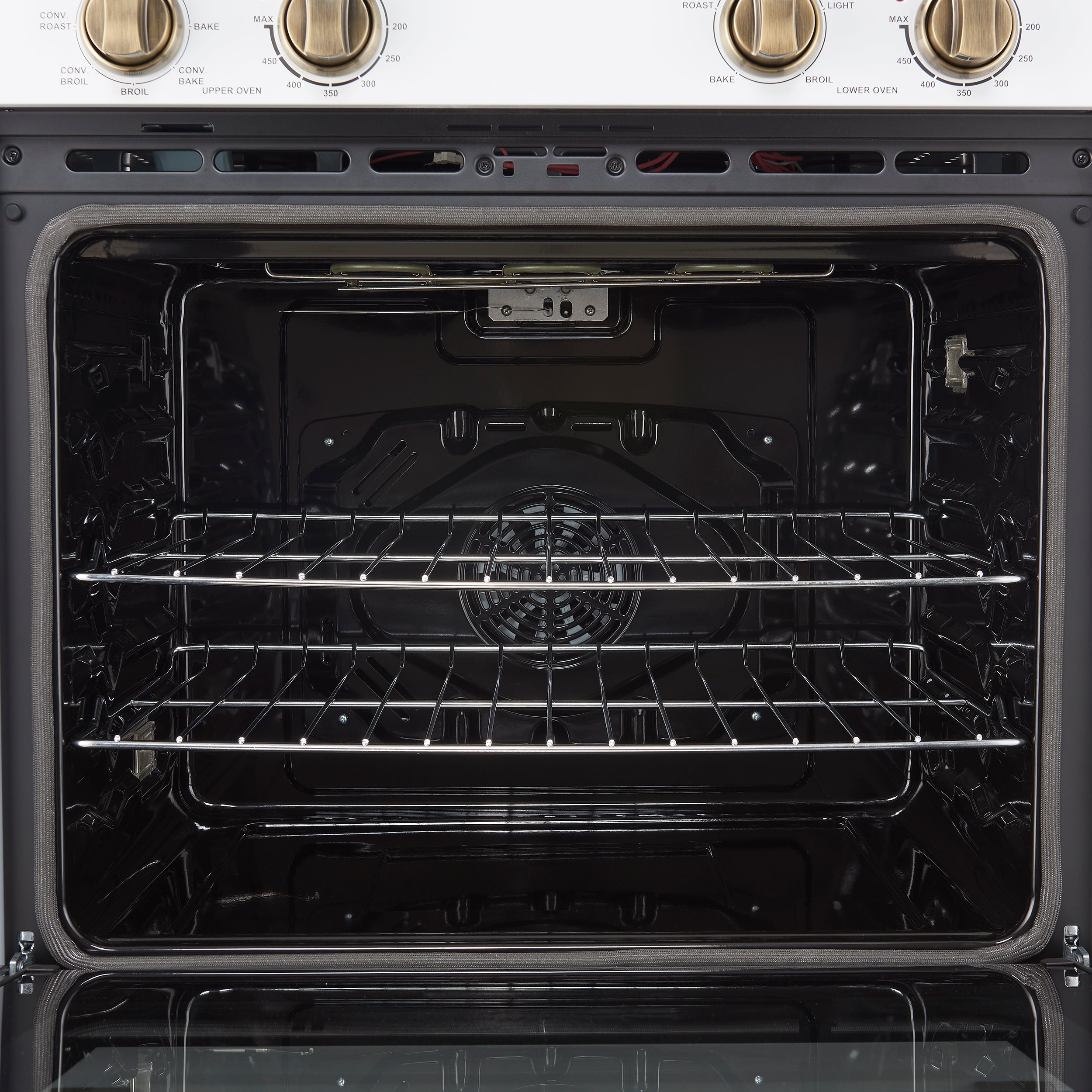 Forno Vomero 30-Inch Double Wall Oven, White, 10 cu.ft Total Capacity, 7100W Convection, Mechanical Controls, Manuel Steam Clean
