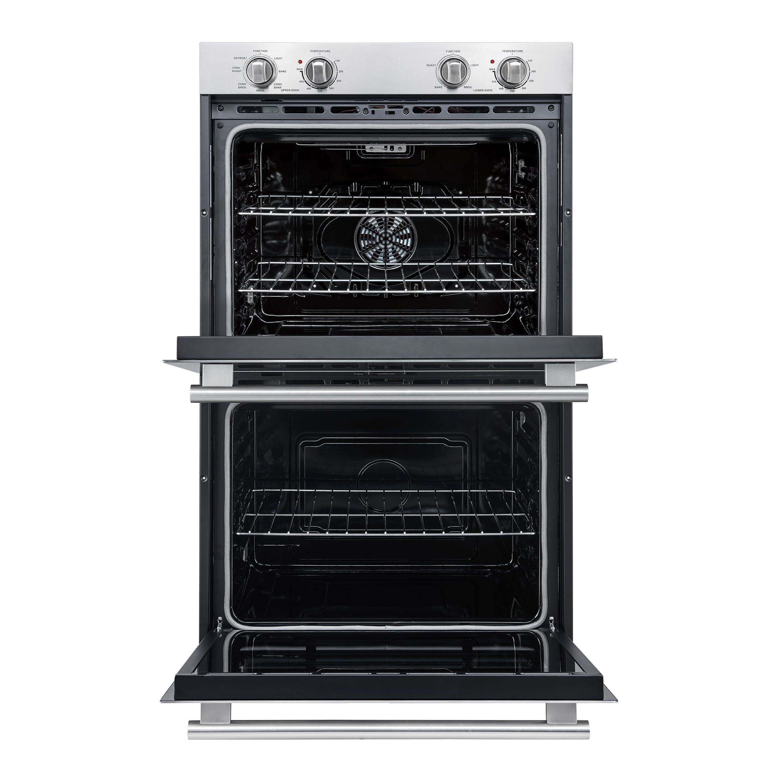 Forno Vomero 30-Inch Double Wall Oven, Stainless Steel, 10 cu.ft Total Capacity, 7100W Convection, Mechanical Controls, Self-Cleaning Function